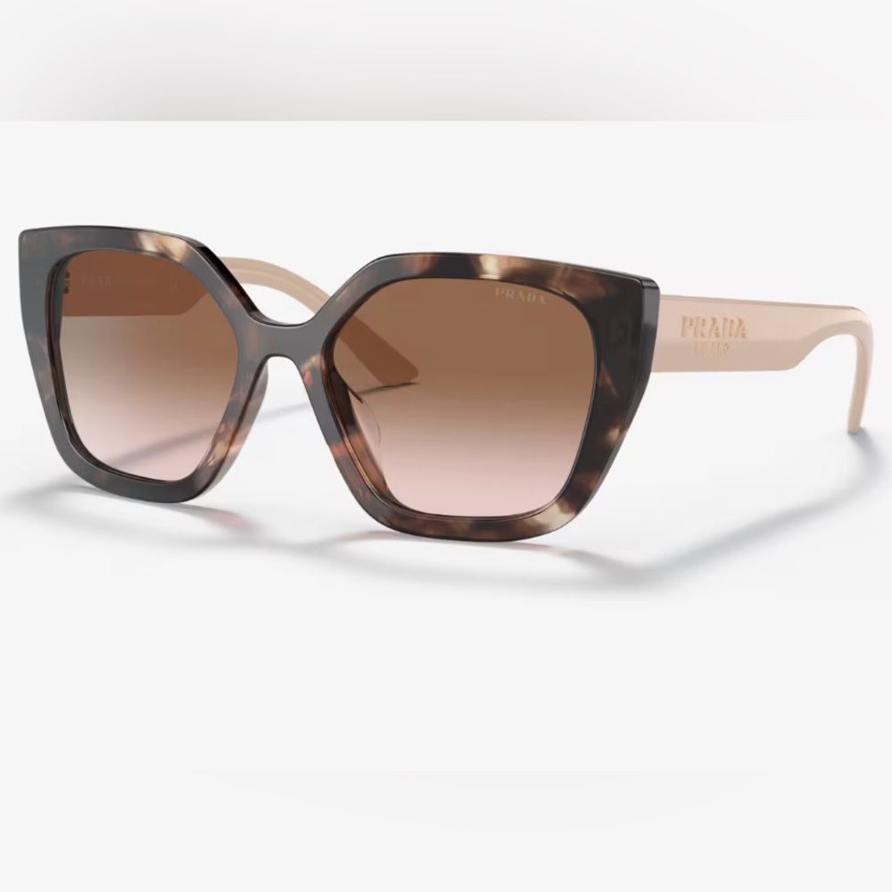 Prada PR 24XS Sunglasses, Brown Gradient Caramel Tortoise